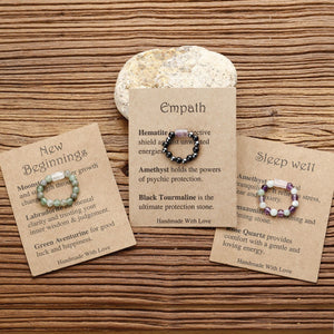 Healing crystals,Beaded elastic ring