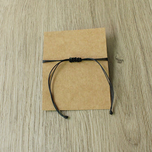 Natural Stone Hand Woven Bracelet With Twelve Constellations Paper Card