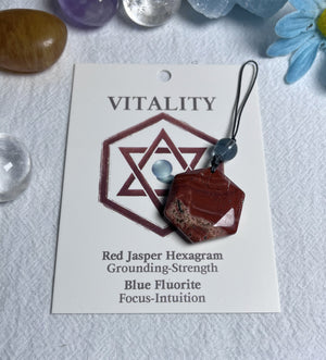 Natural crystal pendant-hexagon star crystal ornament