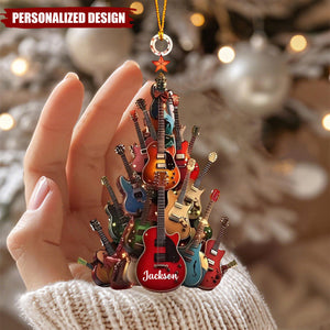 Guitar Christmas Tree - Personalized Custom Acrylic Ornament