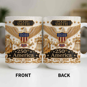 America Patriotic Eagle Personalized Custom Coffee Mug
