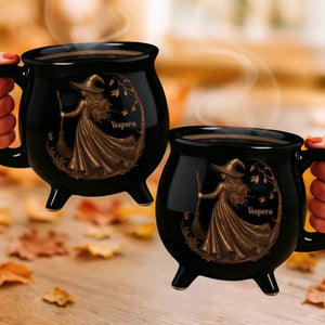Custom Ceramic Cauldron Coffee Mug - Personalized Halloween Witchy Gifts