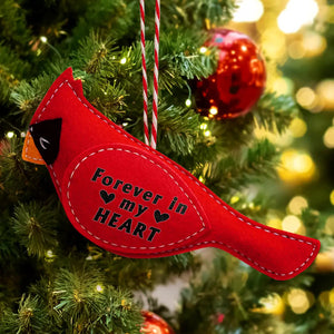 Cardinal Angels Appear I'm Always With You - Memorial Personalized Wool Felt Ornament