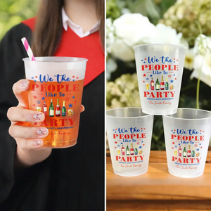 We The People Like To Party US 250Th Anniversary - Family Personalized Frosted Cups