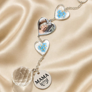 Custom Photo Memorial Crystal Suncatcher - Personalized Memorial Sympathy Gifts For Loss Of Mom, Dad - Watching Over Us Always