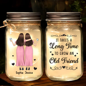 Custom Mason Jar Light - Personalized Christmas Best Friend Birthday Gifts For Women, Besties, Sisters, BFF