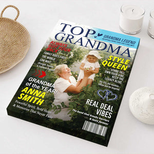 Personalized Grandma Magazine Cover Poster Gifts for Grandma from Grandkids