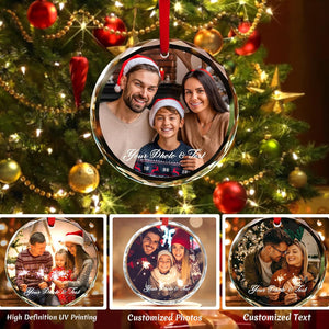 Personalised Tree Decoration with Photos and Text,Family Christmas Ornament