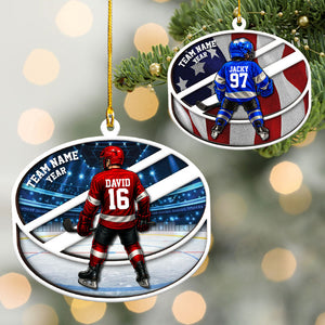 Hockey Player Ornament - Personalized Gifts For Players