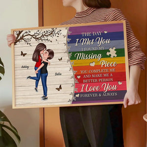 The Day I Met You Couple LGBT Personalized Poster, Pride Month Gift