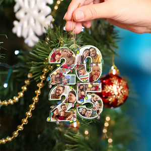 Custom Photo What A Year - Personalized Custom Shaped Acrylic Ornament
