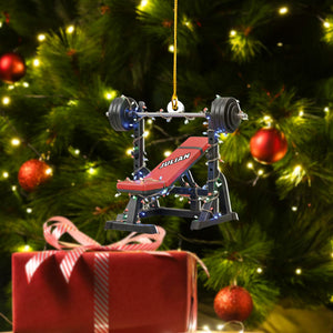 Personalized Weight Bench Christmas Ornament