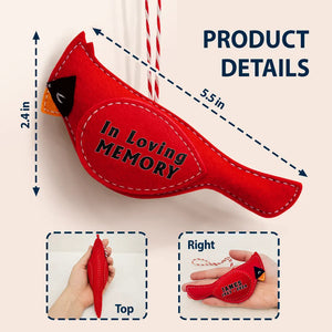 Cardinal Angels Appear I'm Always With You - Memorial Personalized Wool Felt Ornament
