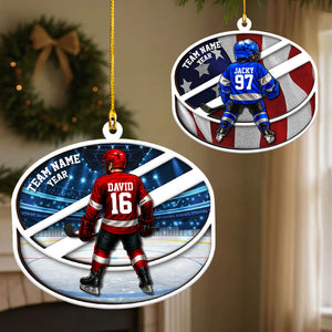 Hockey Player Ornament - Personalized Gifts For Players