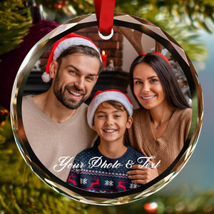 Personalised Tree Decoration with Photos and Text,Family Christmas Ornament