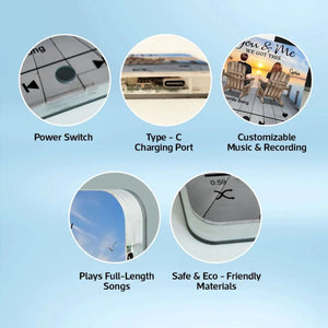 Romantic Couple Hand-in-Hand Acrylic Music Magnet & More – Personalized Anniversary & Valentine's Gift for Couples