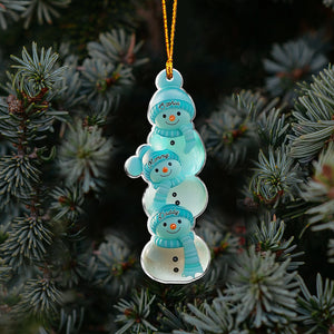 Snowman Family - Merry Christmas Personalized Family Ornament