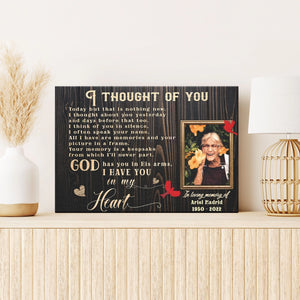 Personalized Canvas Prints, Custom Photo And Name, Memorial Gift, Sympathy Gifts, Remembrance Gifts, Remembrance Gifts