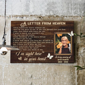 Personalized Canvas Prints, Custom Photo And Name, Memorial Gift, Sympathy Gifts, Remembrance Gifts, Remembrance Gifts