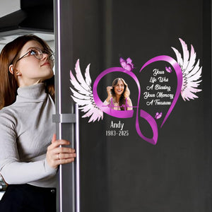 The Moment Your Heart Stopped Mine Changed Forever - Personalized Decal, Custom Photo