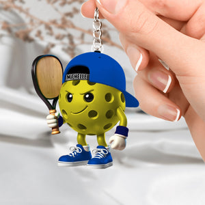 Custom Name Pickle Ball Keychain,Gift for Pickleball Lovers/Trainers