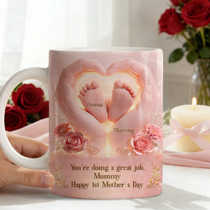 Personalized 1st Mother's Day Mug β "Happy 1st Mother's Day" For Mum From Baby