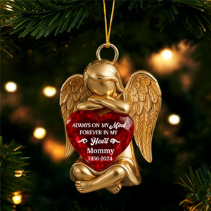 Always On My Mind, Forever In My Heart - Angel Memorial Personalized Acrylic Ornament