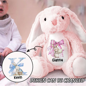 Easter Joy And Blessings From Above - Family Personalized Easter Bunny Plush - Easter Gift For Family Members