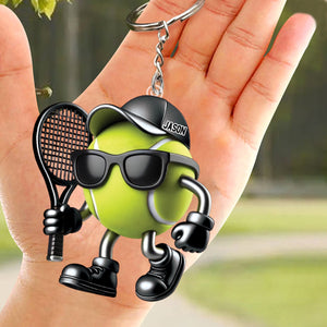 Tennis Custom Color And Name - Personalized Acrylic Keychain
