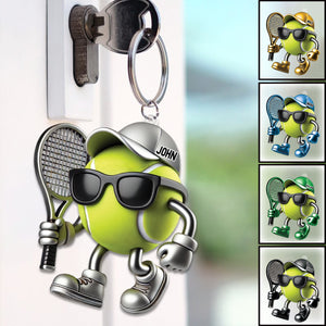 Tennis Custom Color And Name - Personalized Acrylic Keychain