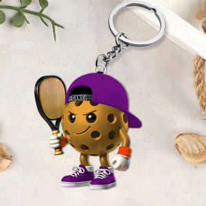 Custom Name Pickle Ball Keychain,Gift for Pickleball Lovers/Trainers