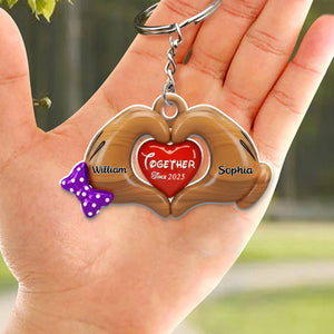 Together Forever - Couple Keychain Personalized Gift for Couples