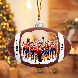 Capture Your Football Moments - Photo Personalized American Football Acrylic Ornament
