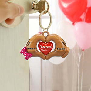 Together Forever - Couple Keychain Personalized Gift for Couples