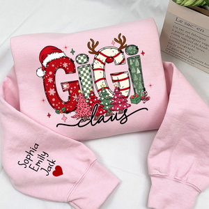 Personalized Christmas Grandma Sweatshirt, Tree Christmas For Grandma, Gift Gigi And Kids