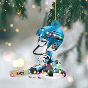Personalized Ice Hockey Ornament, Gift For Ice Hockey Players