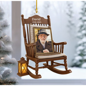 Cherish Every Memory And Love Every Moment,Personalized Rocking Chair Memorial Ornament