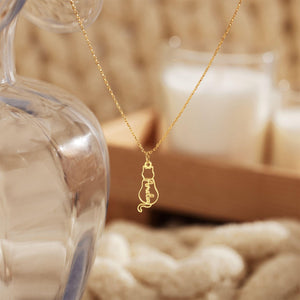 Dainty Cat Name Necklace, Minimalist Necklace, Cat Lovers Gift,Mothers Day Gift