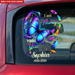 "A Big Piece Of My Heart Lives In Heaven" β Butterfly Personalized Decal | Memorial Gift For Loss Of Loved One