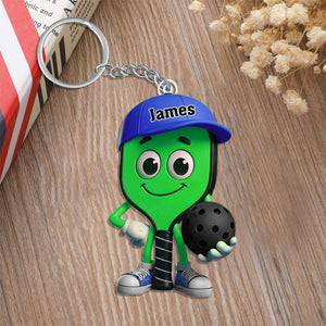 Personalized Pickleball Acrylic Keychain, Gift for pickleball lovers