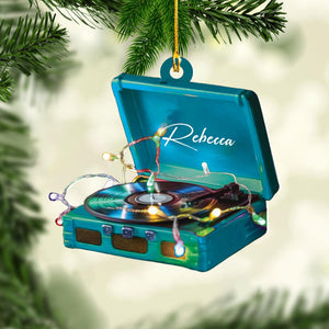 Personalized Retro Record Christmas Gift - Custom Music Ornament