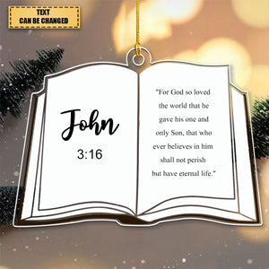 Personalized Bible verse Arcylic Ornament,Christian Christmas Decorations