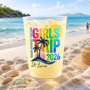 Personalized Summer Party Cups – "Bestie Getaway Fuel" | Gift For Best Friends & Family