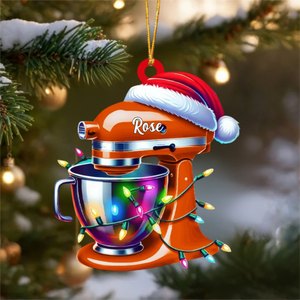 Personalize Custom Name Baker Christmas Ornament, Santa Christmas Gift