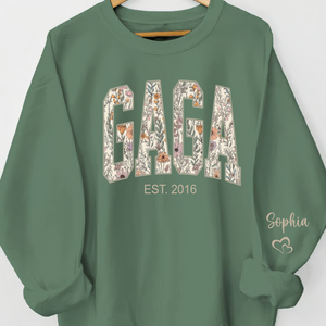 Custom Floral GIGI Sweatshirt – Personalized Grandma Est Year & Grandkids Names