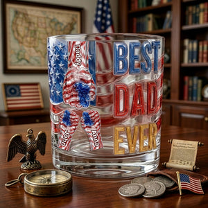 Personalized Drinking Glass – "Power Fist" Design – A Cool Gift For Dad