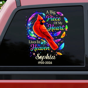 Memorial Gift For Loss Of Loved One β Personalized Cardinal Decal "Forever Loved β My Guardian Angel"