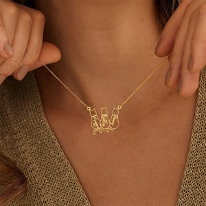 Dainty Cat Name Necklace, Minimalist Necklace, Cat Lovers Gift,Mothers Day Gift