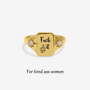 Personalized Birthstone Square Ring