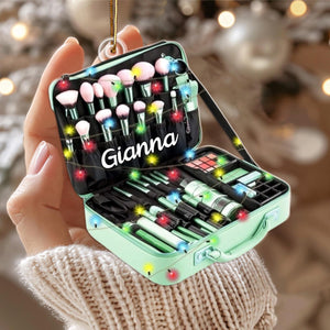 Personalize Makeup Crylic Christmas Ornament, Custom Name Acrylic Ornament